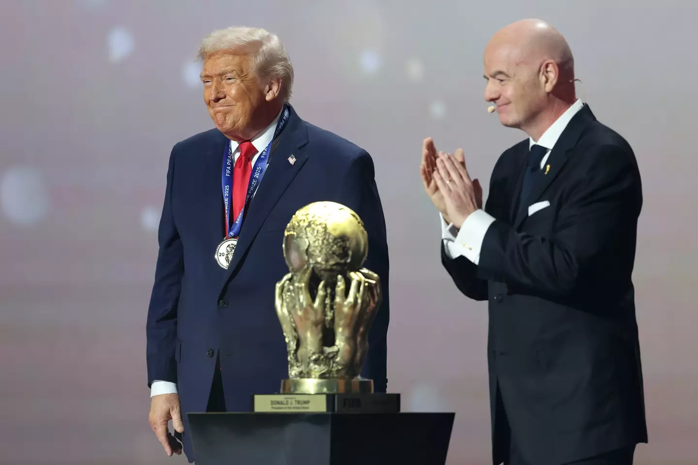 Donald Trump's 'Peace Prize' award left a lot of viewers baffled (Emilee Chinn - FIFA/FIFA via Getty Images)