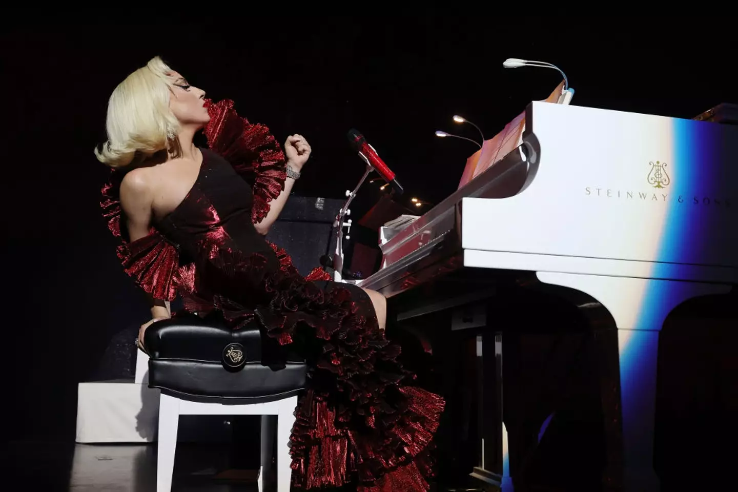 Gaga praised one radio station for figuring it out. (Kevin Mazur/Getty Images for Park MGM Las Vegas)
