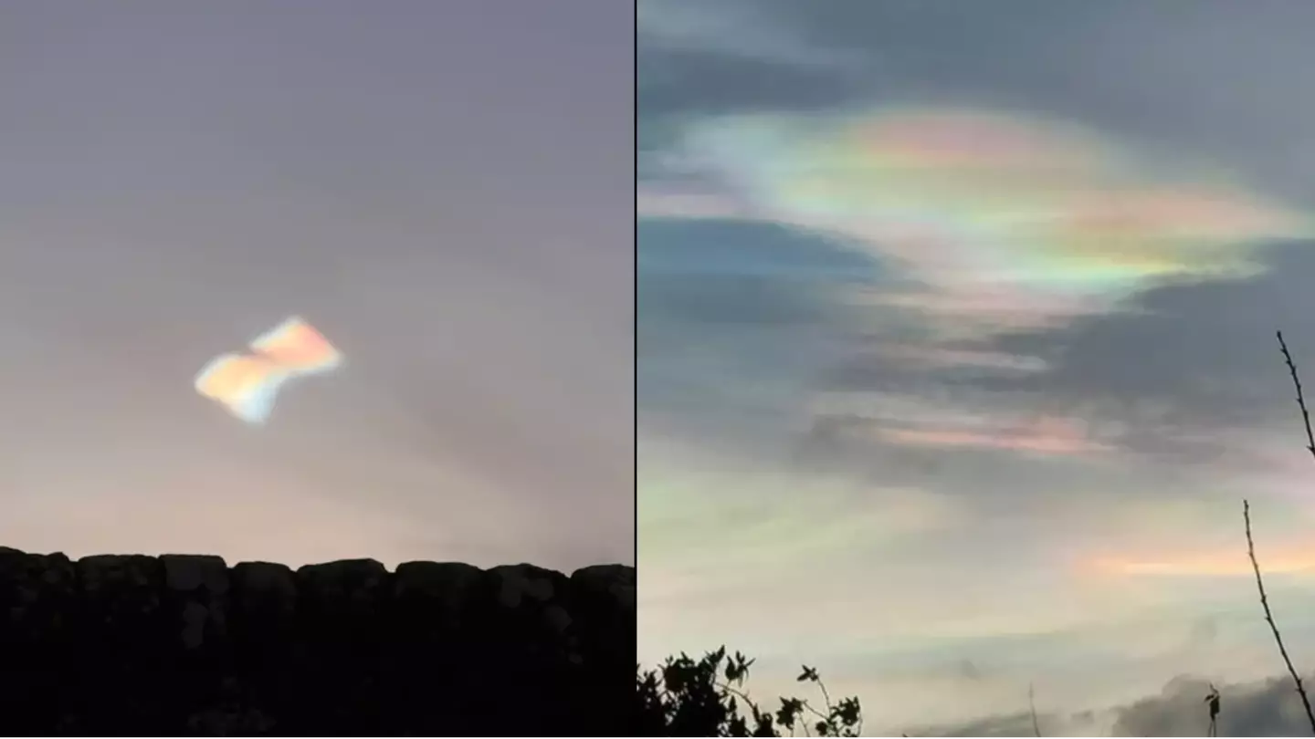 Brits stunned as 'rainbow clouds' appear in sky looking like 'portals to another dimension'