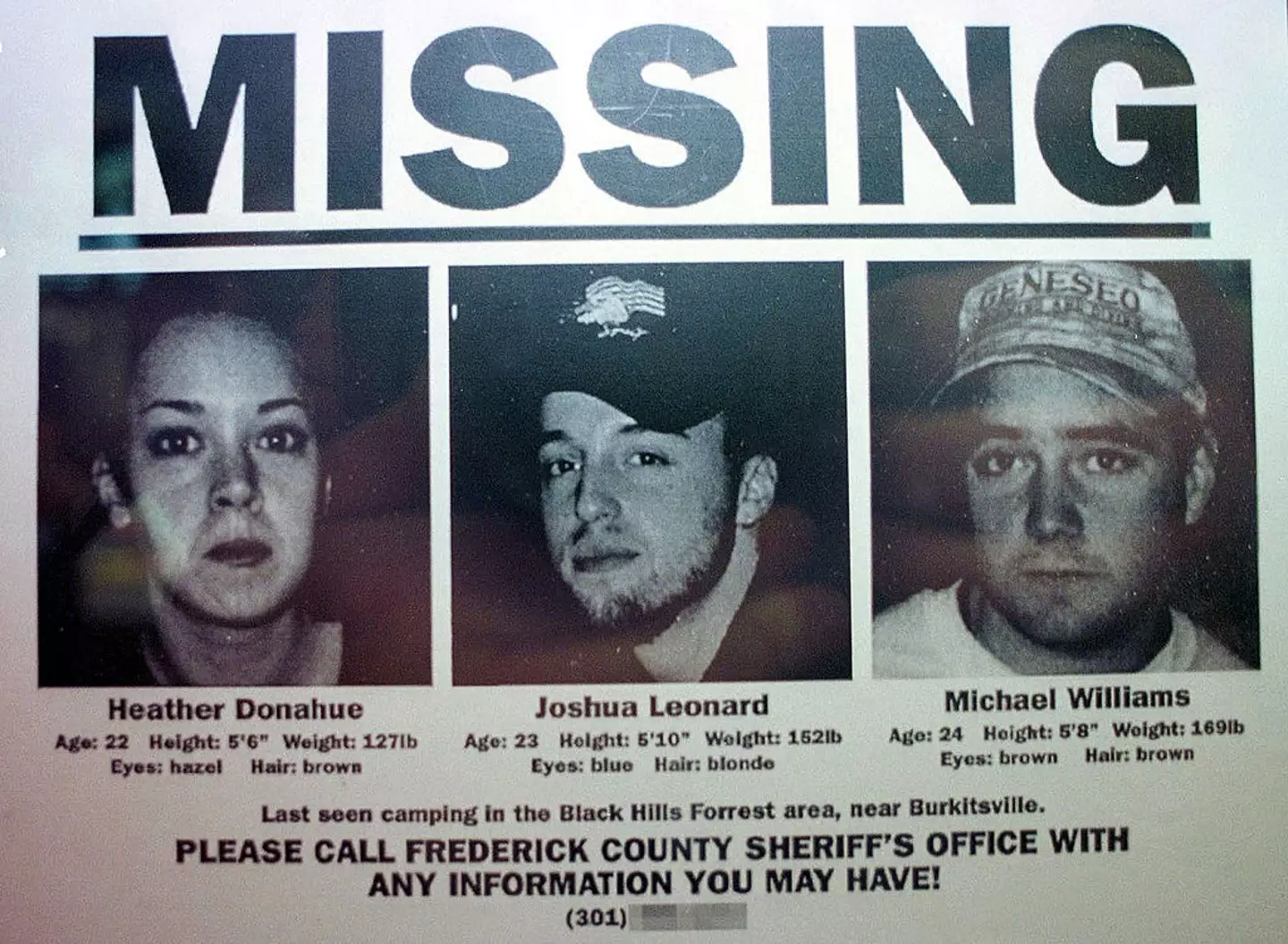 Missing posters for the cast were put up. (William Thomas Cain)