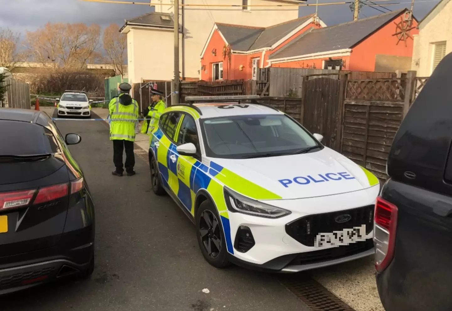 The police cordon in Essex.