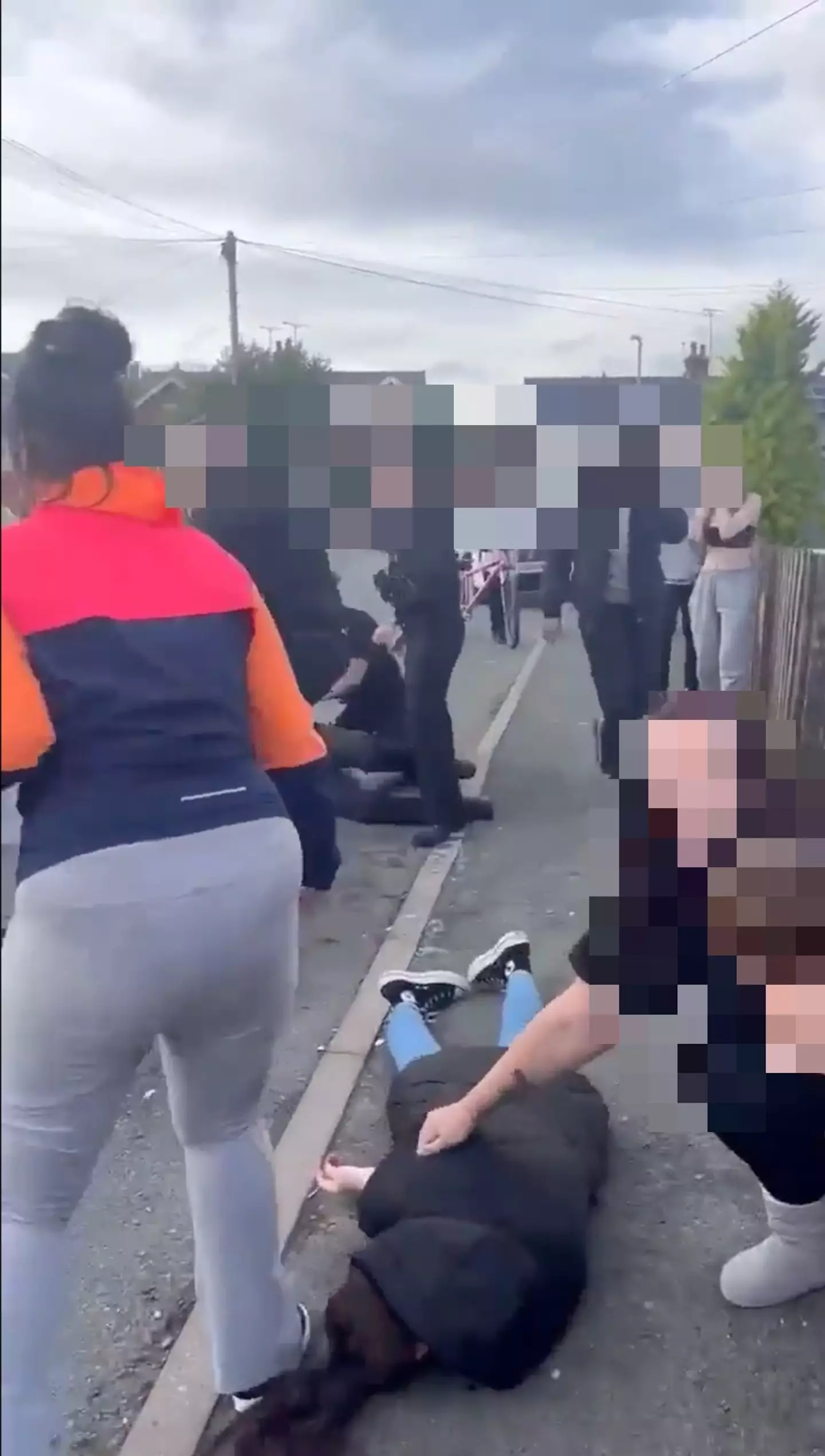 A woman was left seemingly unconscious.