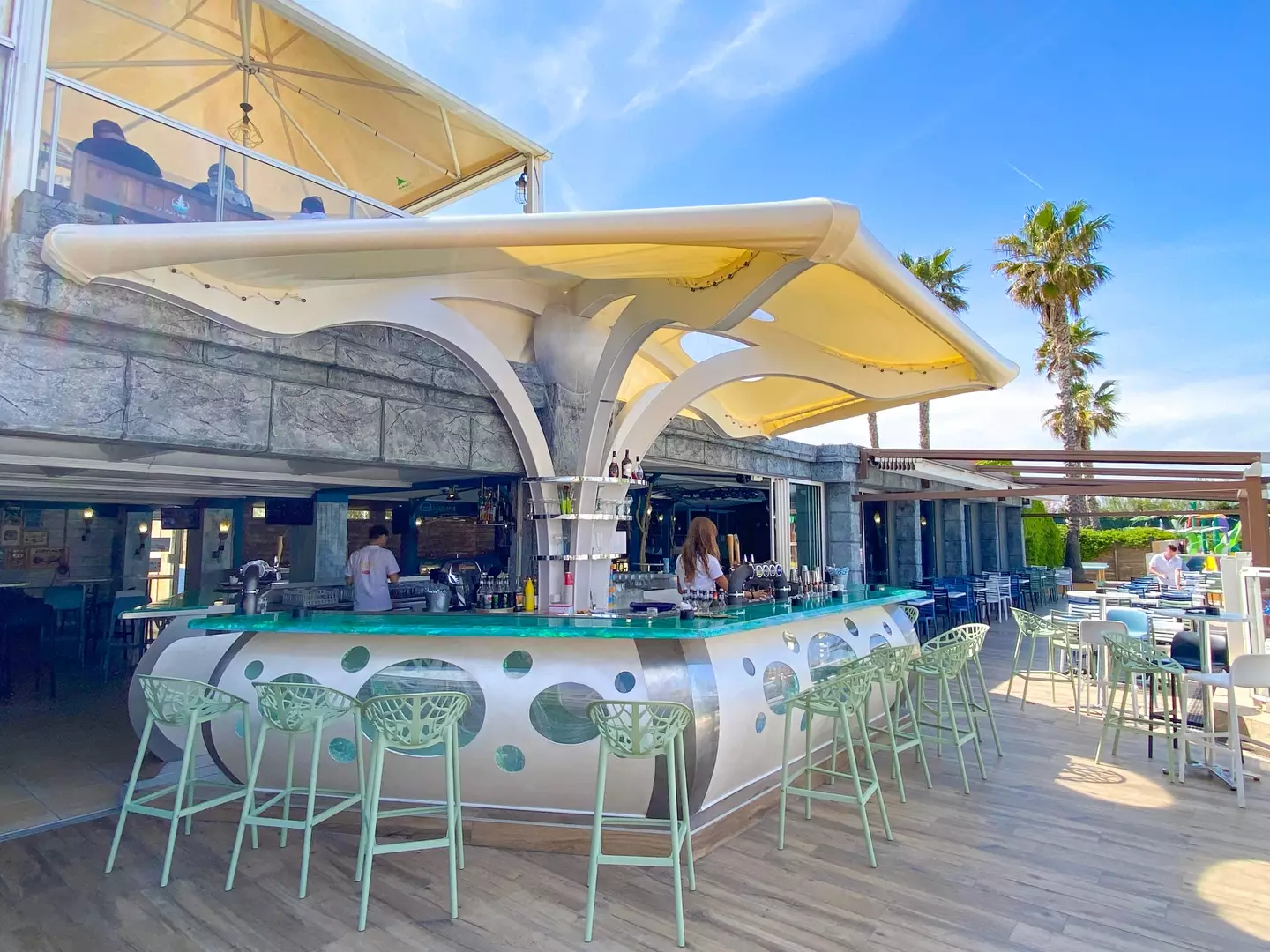 The bar area at Club Farret (Eurocamp)