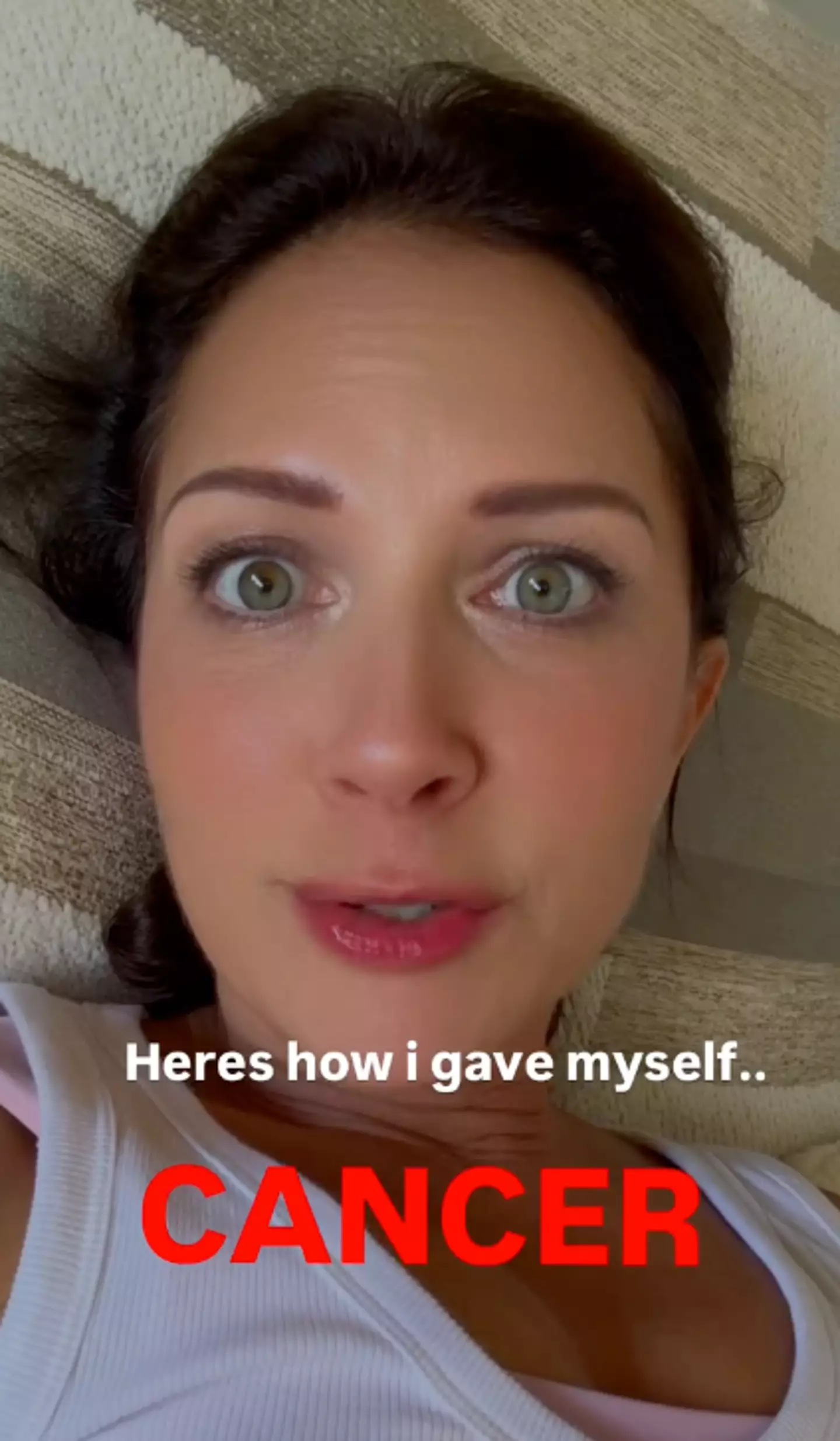 Content creator Stephanie Weeks insisted that she 'gave herself breast cancer' (Instagram/_beyondthediagnosis)