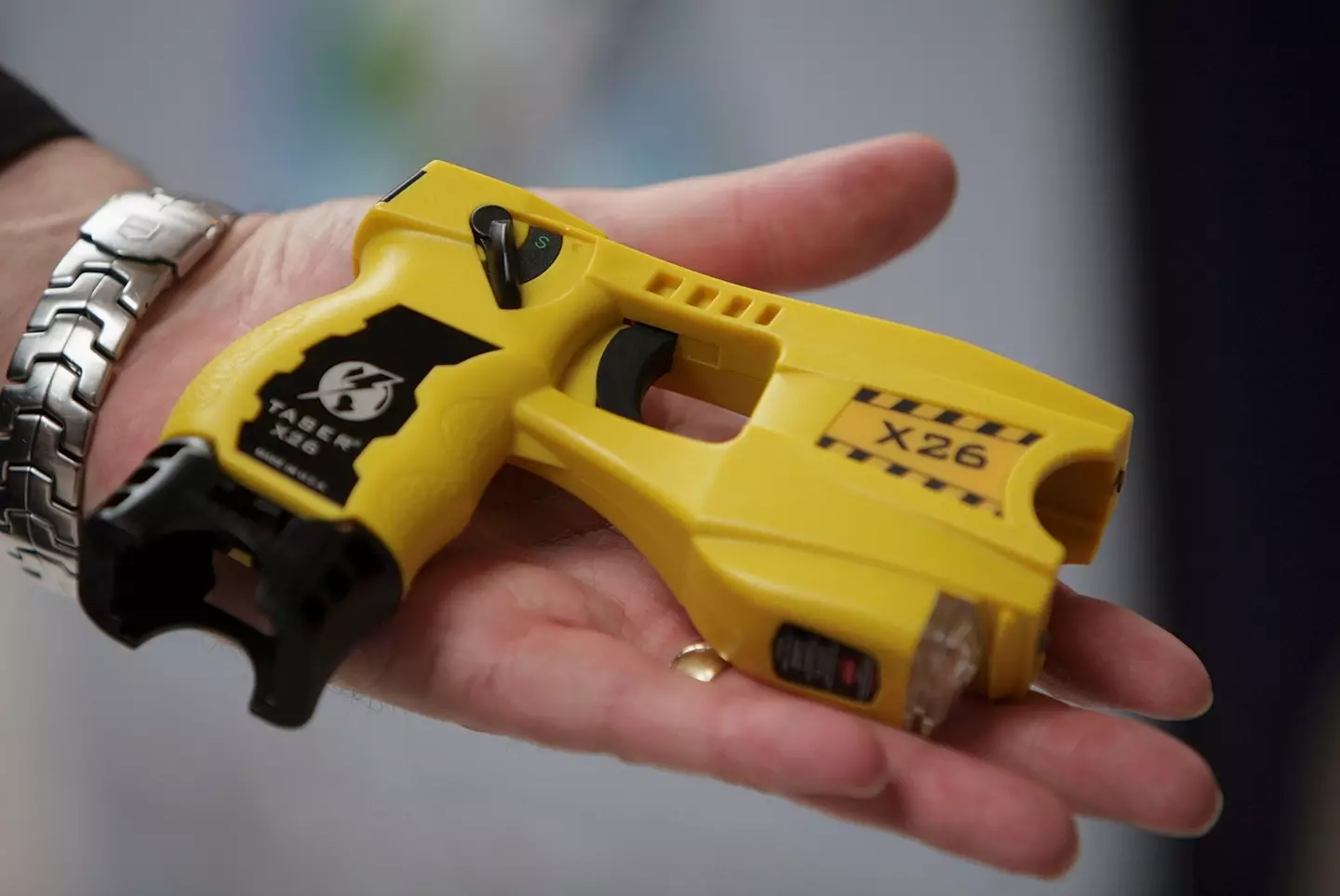The 37-year-old attacked his girlfriend of seven years with a taser.