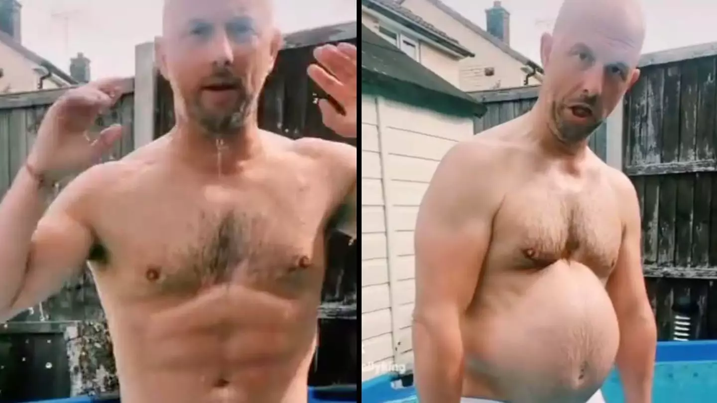 Man branded the ‘belly king’ after being able to go from ripped to beer belly in just seconds