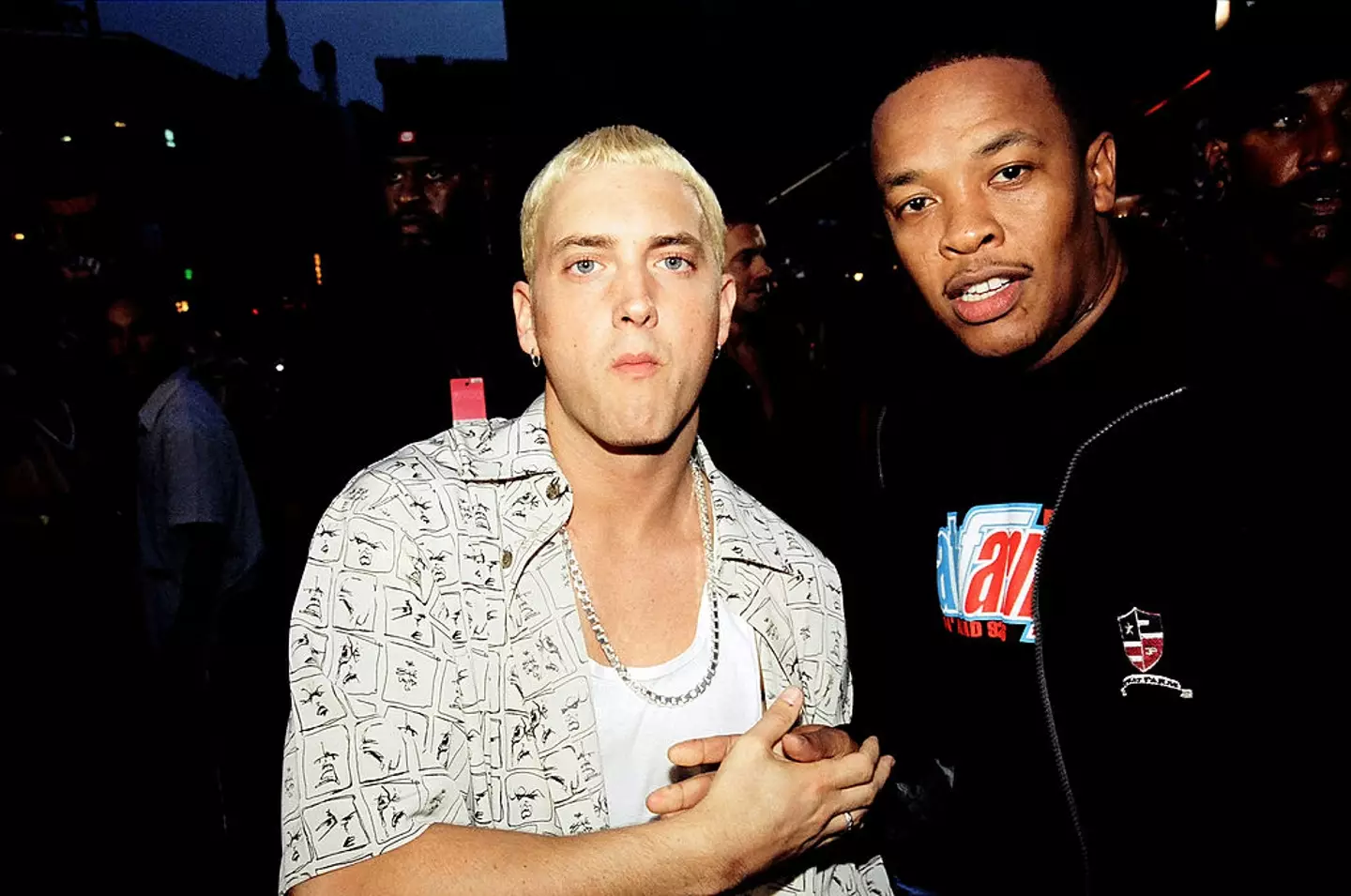 Eminem and Dr. Dre back in 1999. (Jeff Kravitz/FilmMagic)