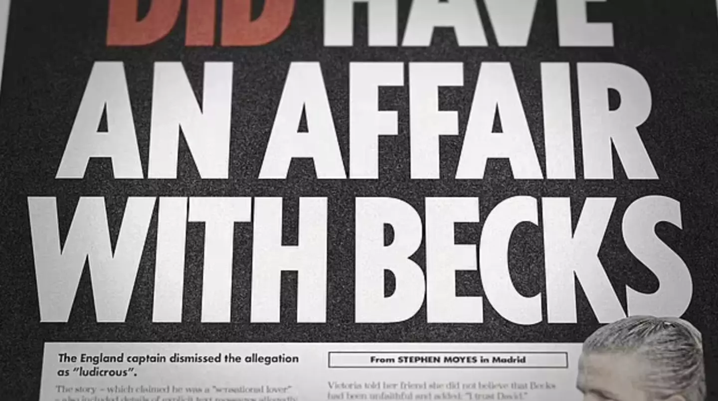 This is how the headline and article appeared in the series (Netflix)