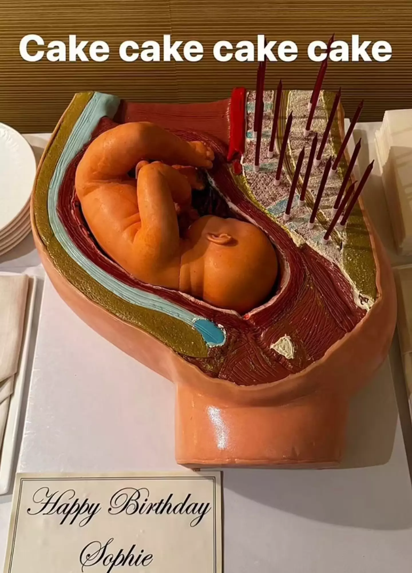 The unique birthday cake.