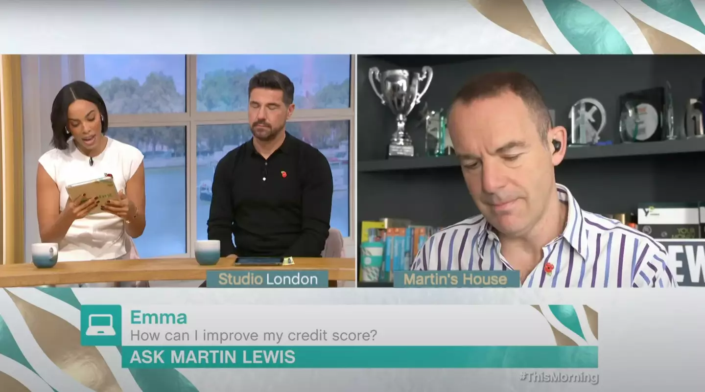 Martin gave financial advice on This Morning.