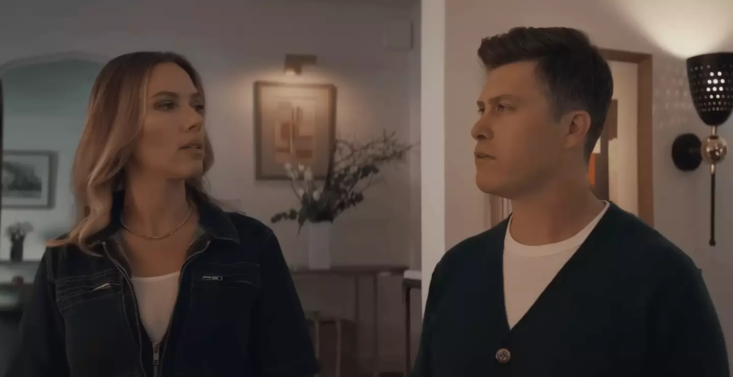 Johansson and Jost starred in an Alexa advert, four years ago (Amazon)