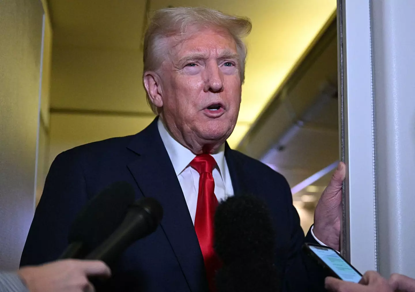 Donald Trump insisted that 'nobody is getting off the hook' with tariff exemptions (MANDEL NGAN/AFP via Getty Images)