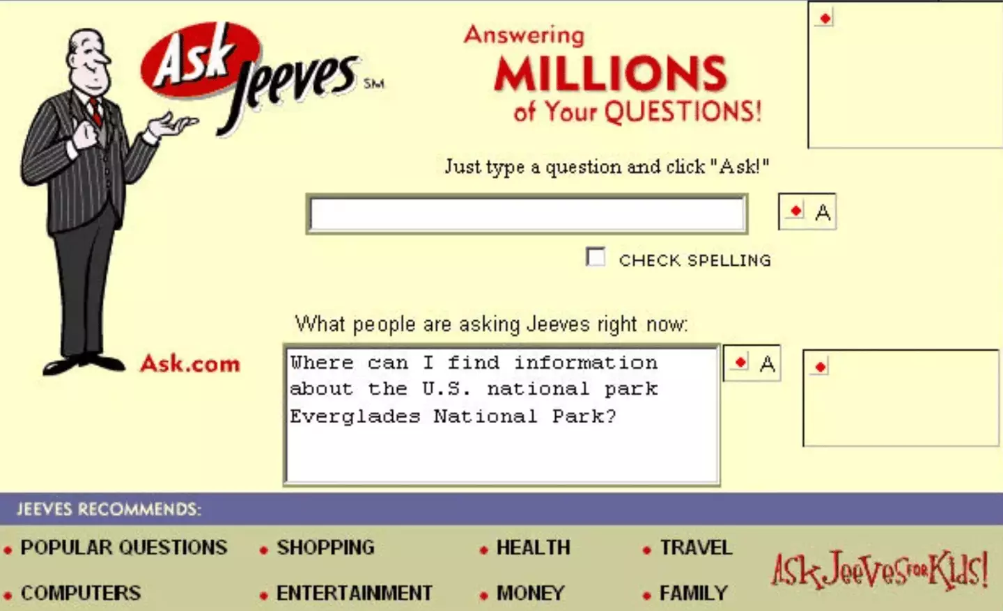 Now this is some real nostalgia... (Ask Jeeves)