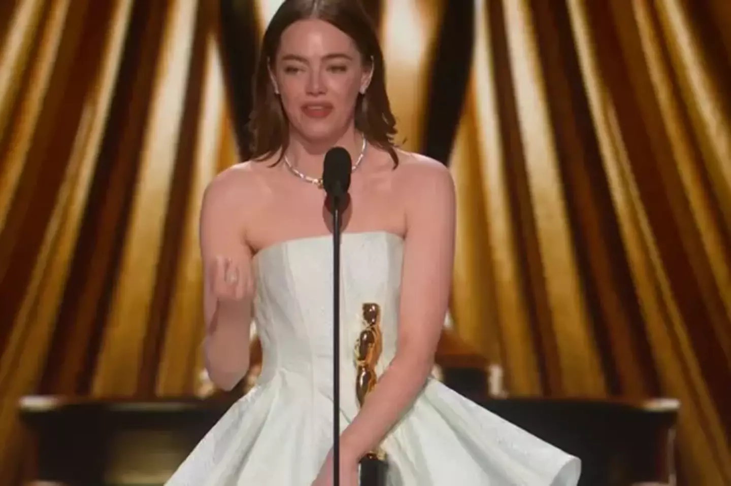 Emma Stone has won the Oscar for Best Actress in a Lead Role.