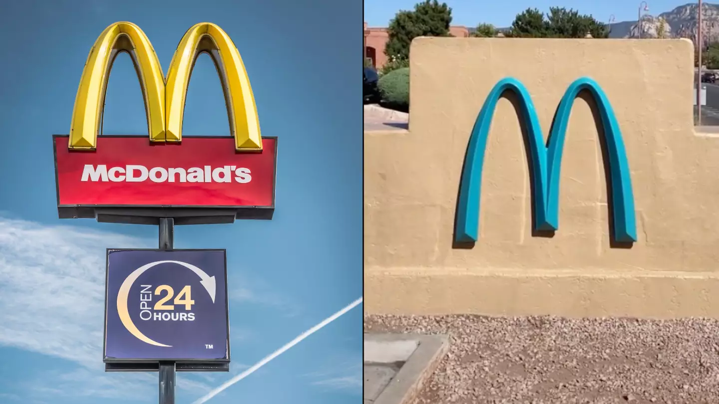 The Only Place In The World Which Has Bright Blue McDonald's Arches Instead Of Yellow