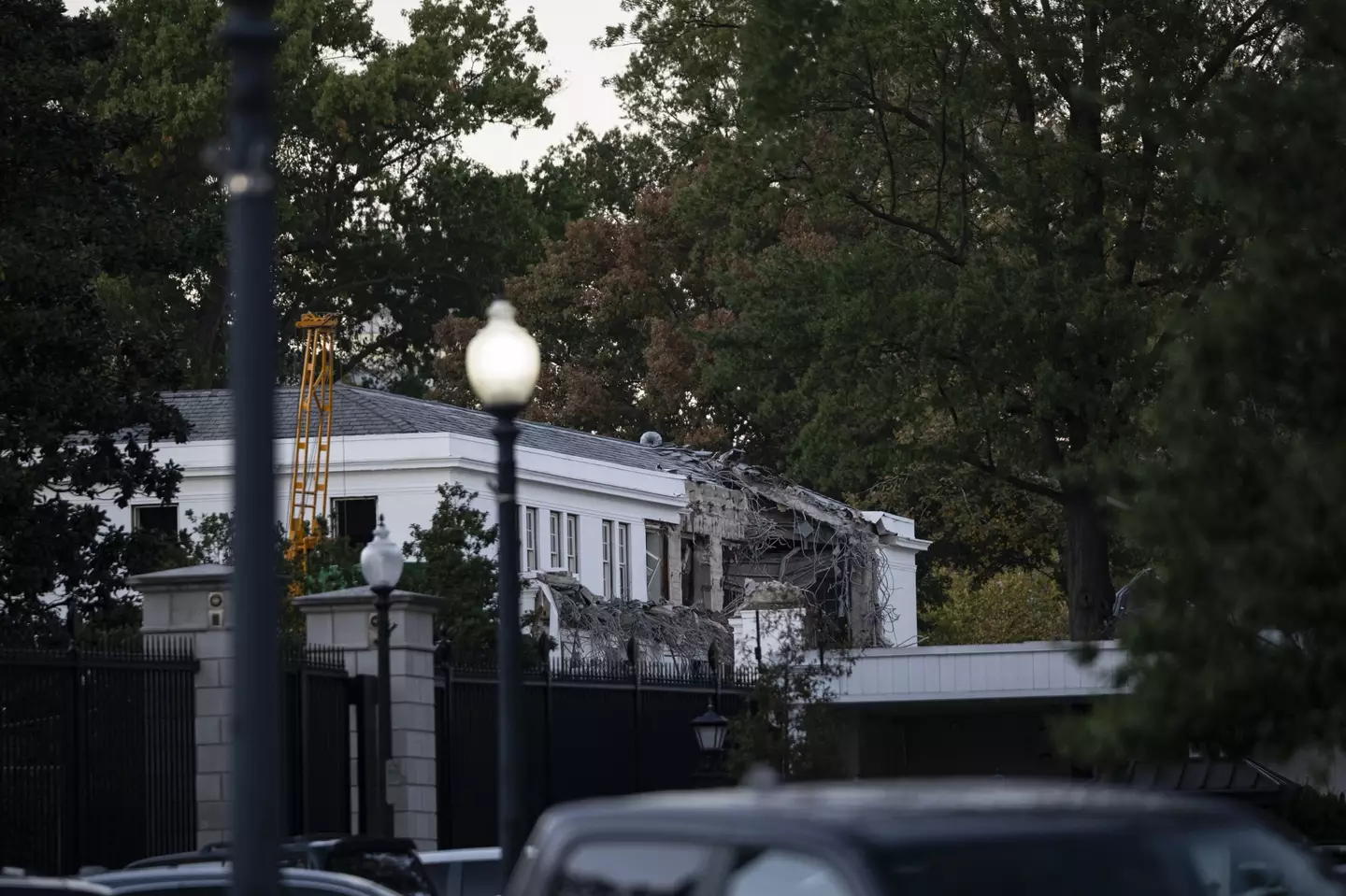 Some people might take bits of the White House being smashed up as some kind of visual metaphor (Celal Gunes/Anadolu via Getty Images)