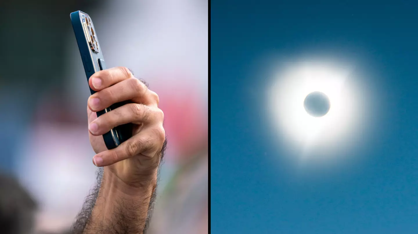 Warning to anyone using their phone to view a solar eclipse