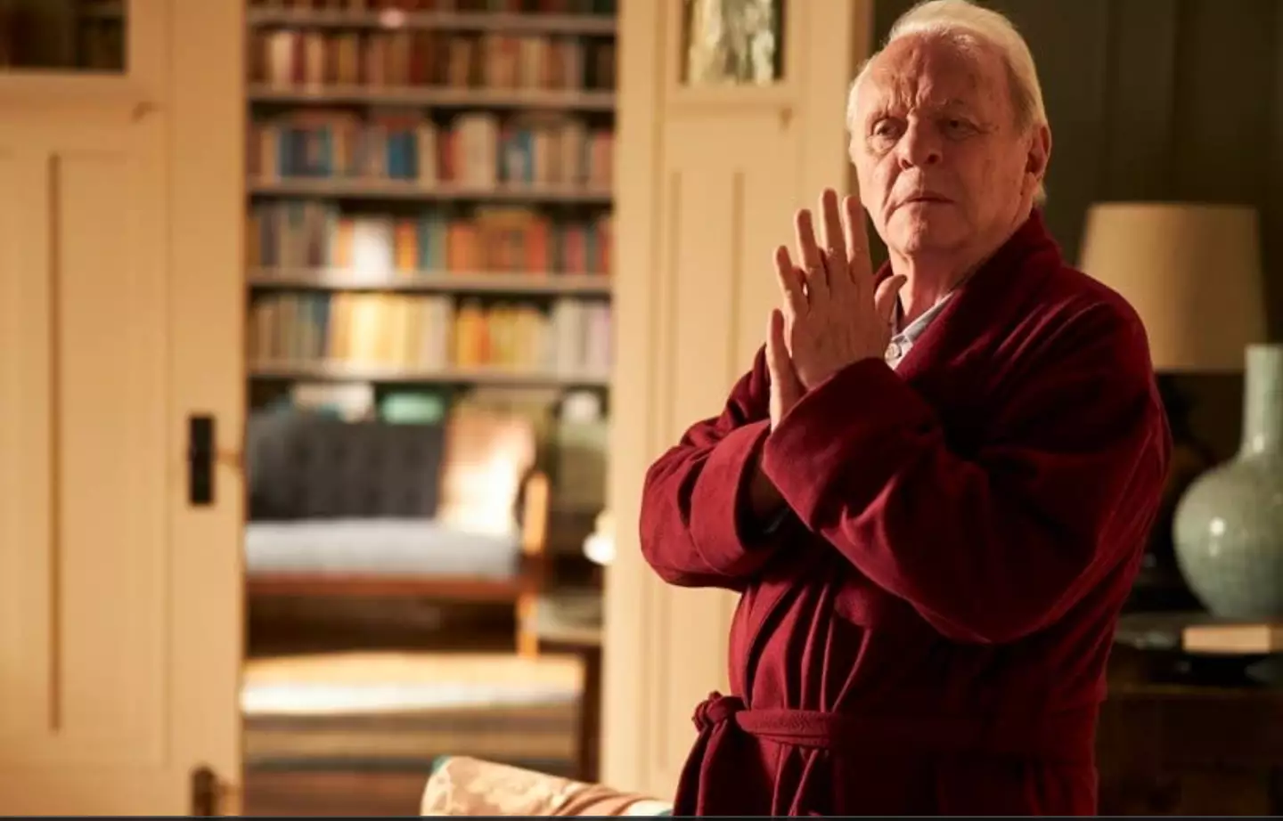 Anthony Hopkins plays the main role of a man in his eighties who is diagnosed with dementia.