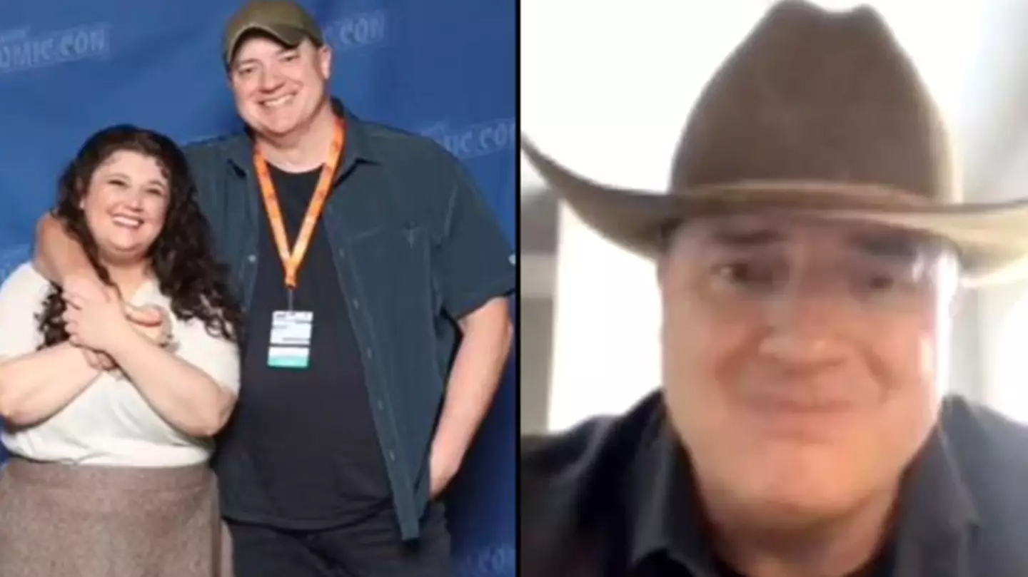 Fan who famously made Brendan Fraser tear up meets him at Comic Con