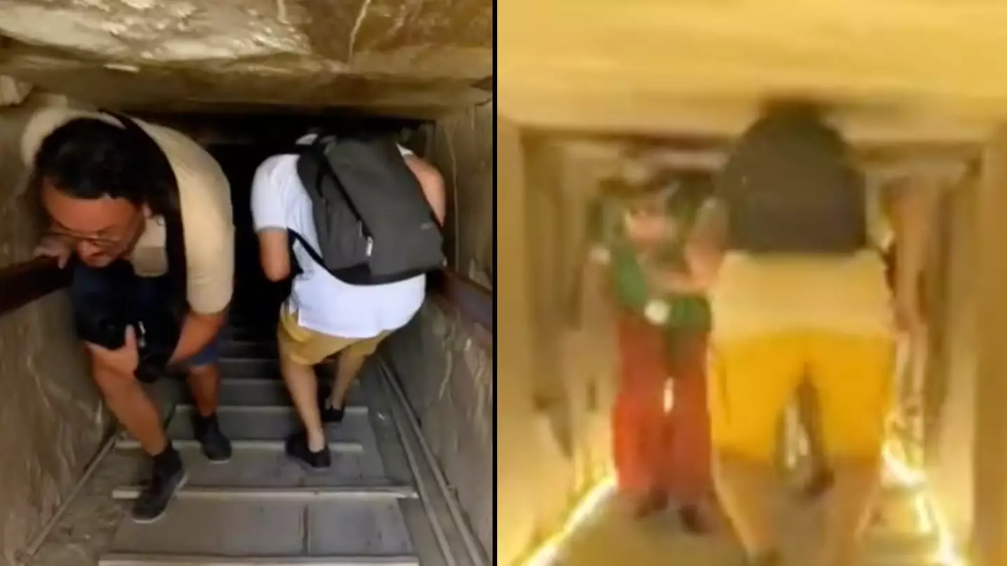 People freaking out after seeing claustrophobic reality of visiting Egypt pyramids