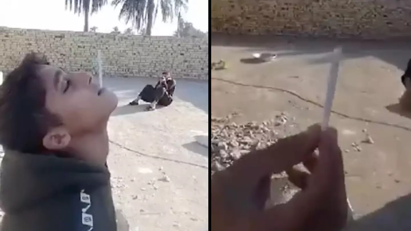Dad Shoots Cigarette Out Of Son's Mouth In Ridiculous Video