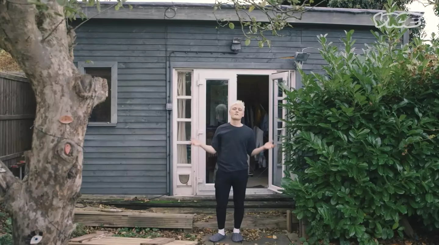 Oobah stands proudly with The Shed at Dulwich.