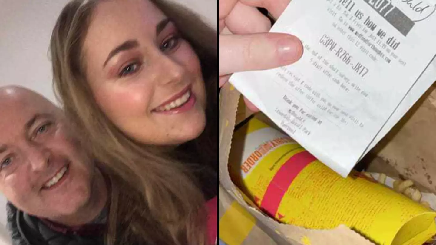 Dad and daughter stunned after spotting hidden message on McDonald’s receipt
