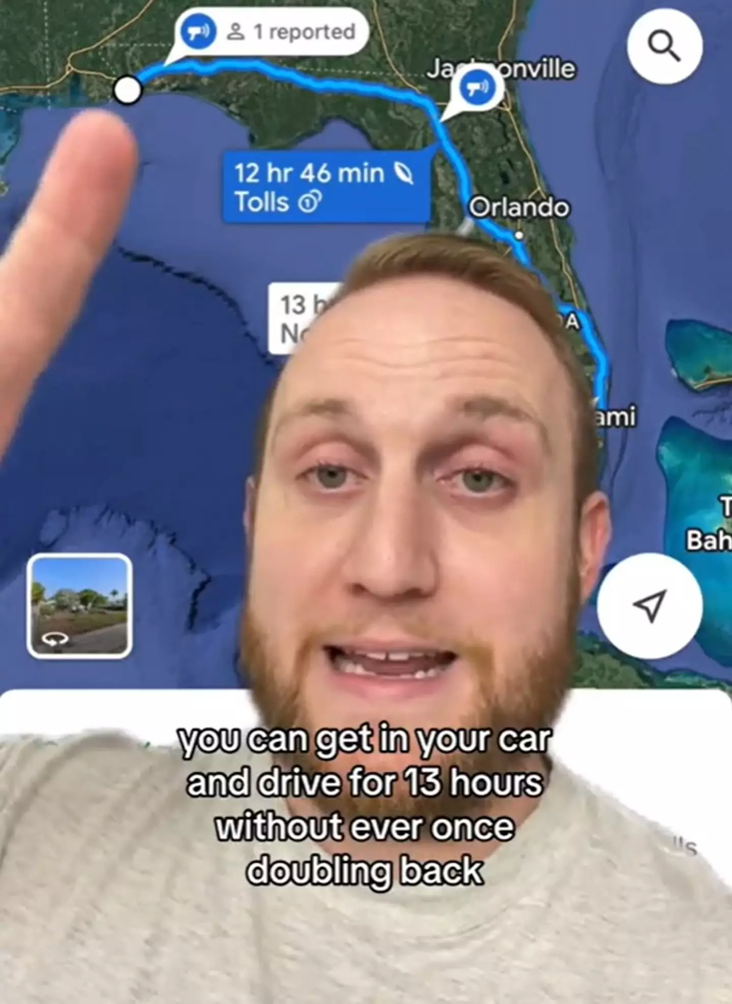 This TikToker reckons that because it takes 13 hours to drive through Florida all of England is 'a suburb of London'.