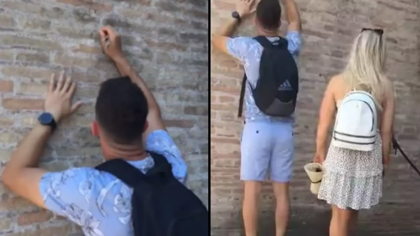 Man who 'carved girlfriend's name' into Rome's Colosseum is a British tourist