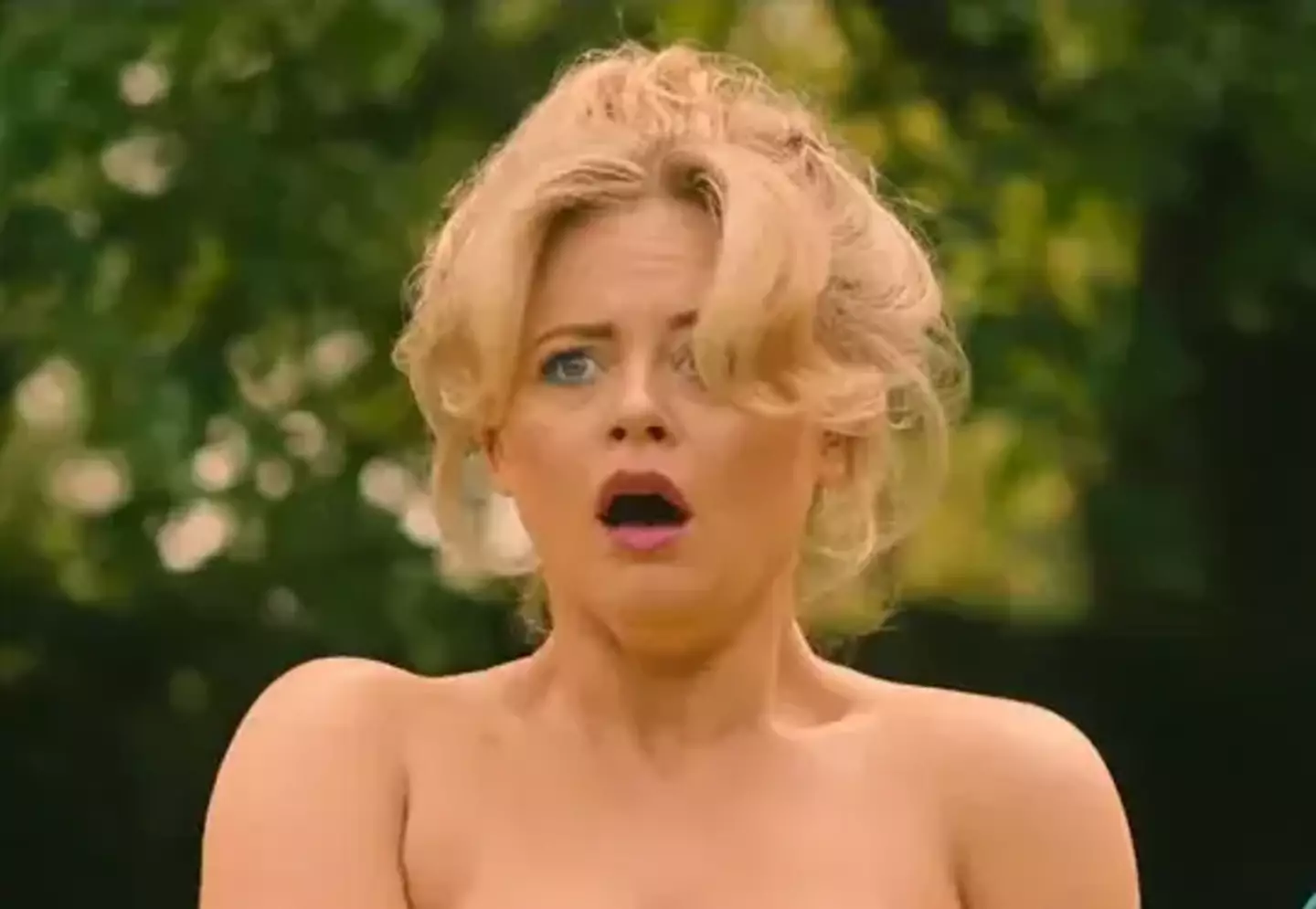 The star got to watch the scene back. (Disney Plus)