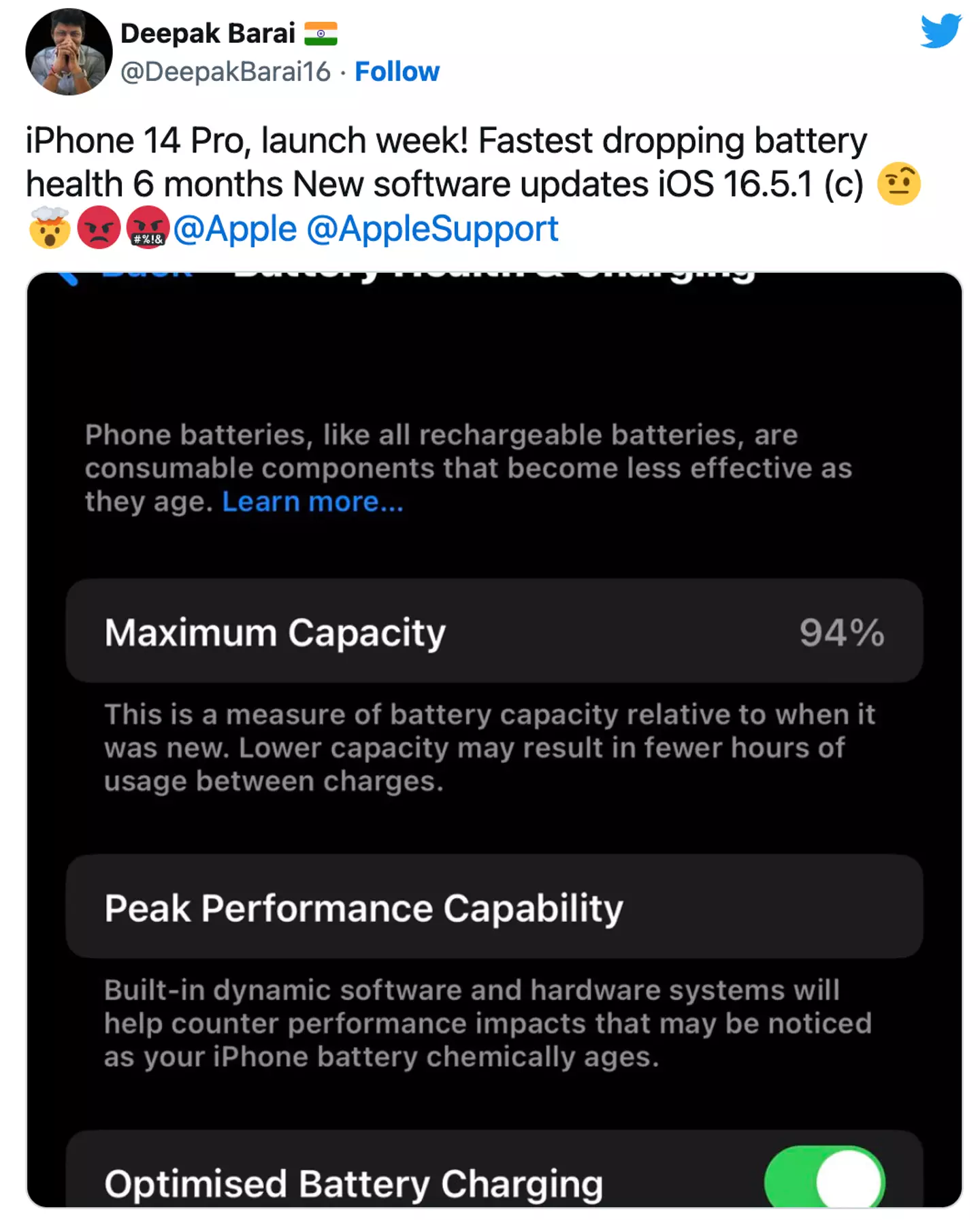 iPhone users are not happy with the apparent effects of the update.