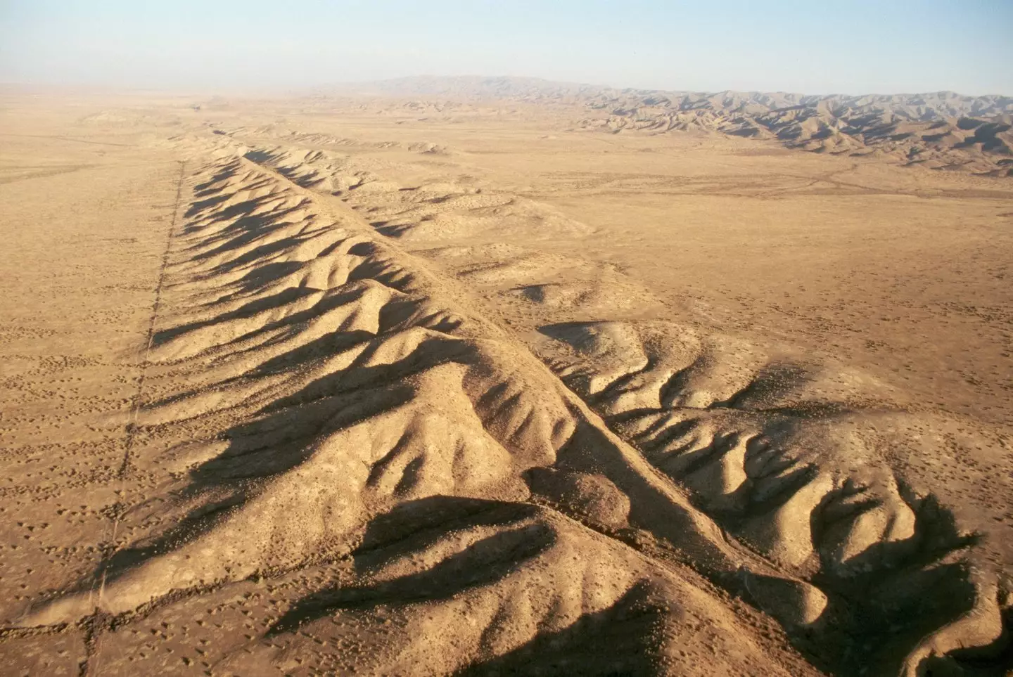 The San Andreas fault is eerily visible in certain areas (Getty Stock Image)