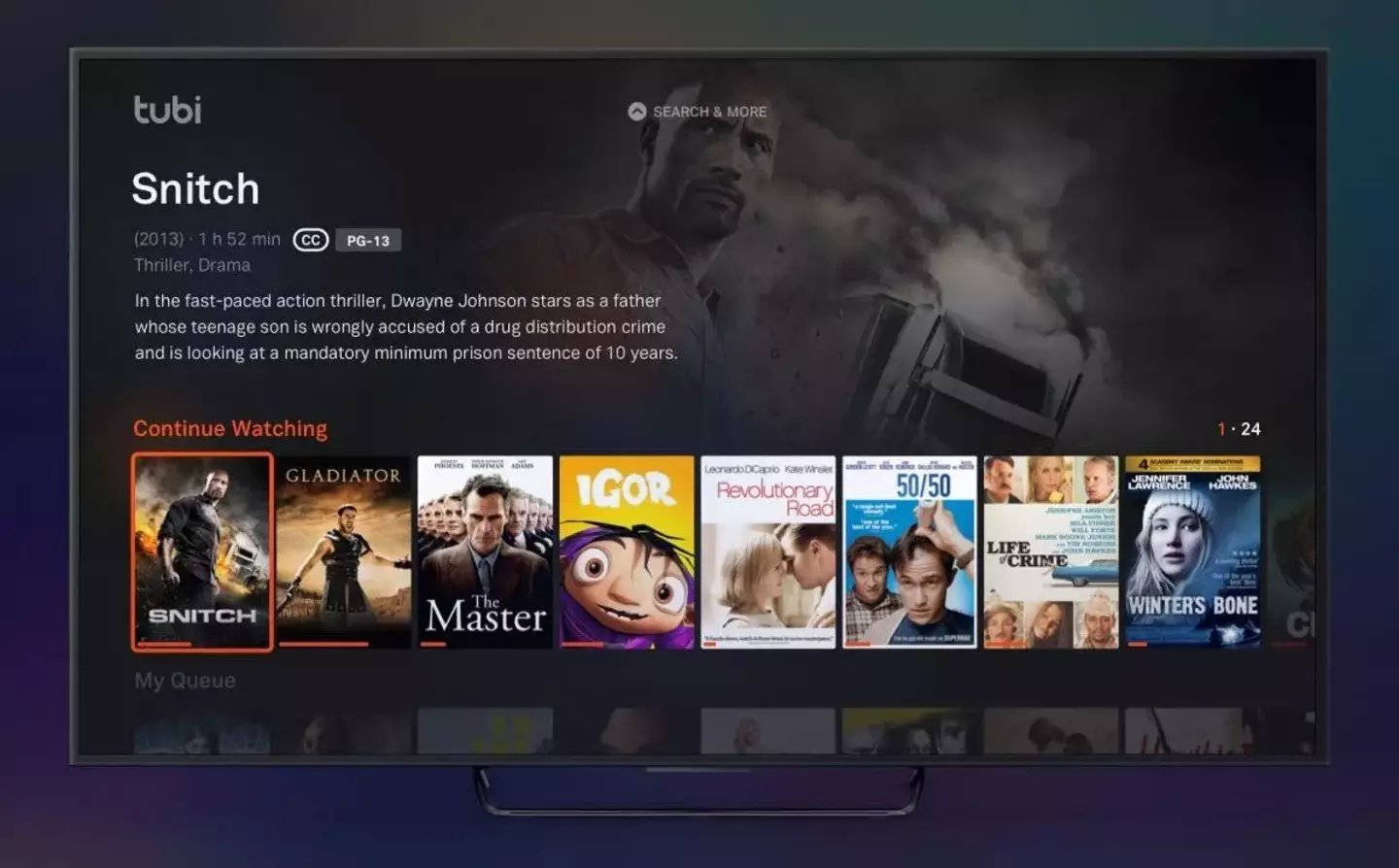 How Tubi can look through the smart TV app (Tubi)