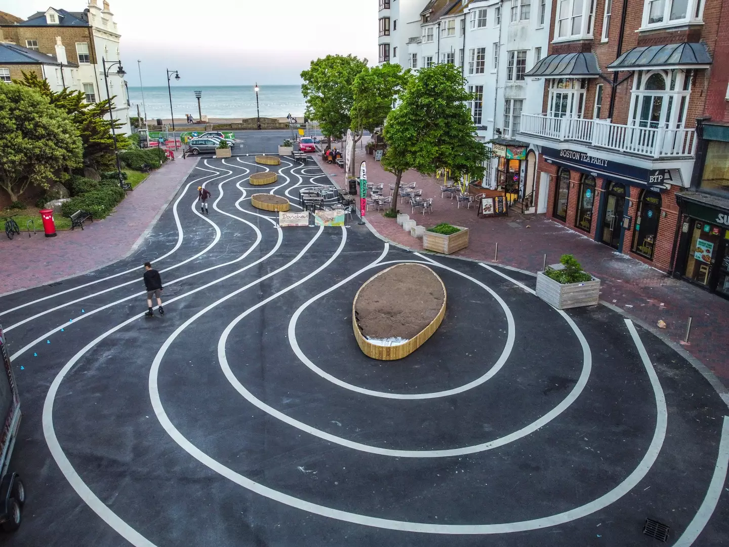 The wiggly lines are a small part of a £178,000 renovation of Worthing town centre.
