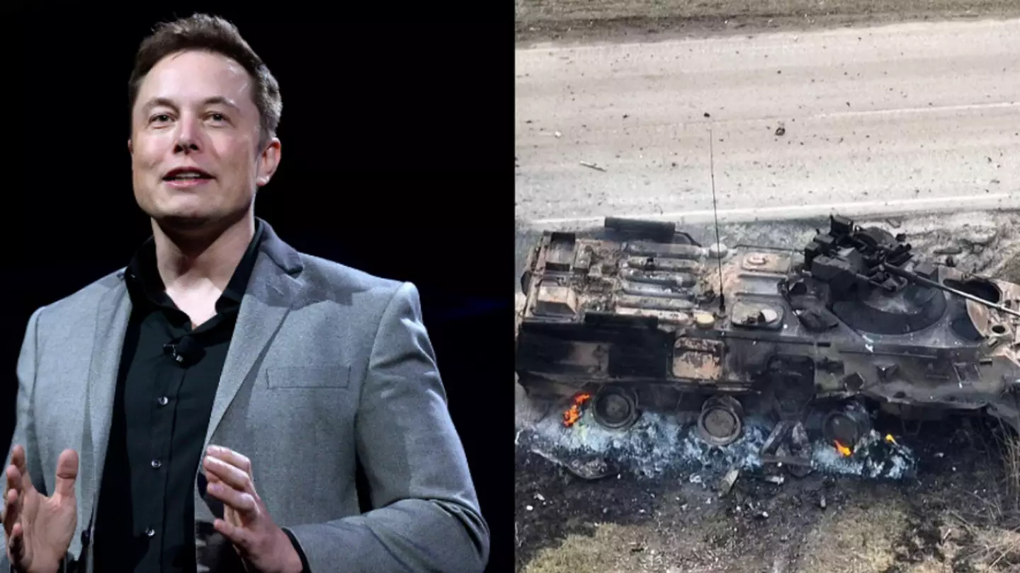 Ukrainian Drones Are 'Using Elon Musk's Starlink' To Take Out Russian Tanks