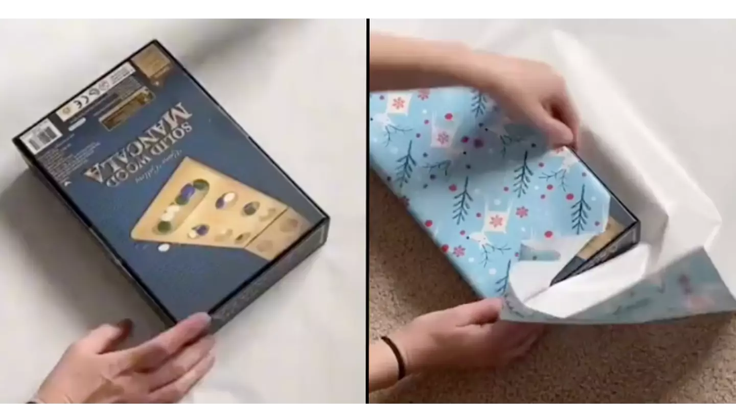 Woman wraps present with no sellotape and people are seriously impressed