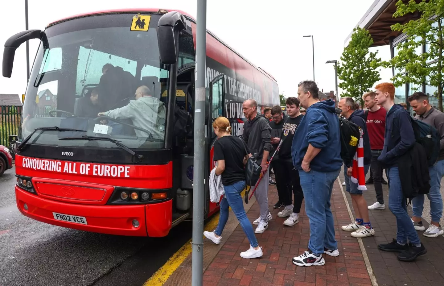 Liverpool fans en route to Paris.