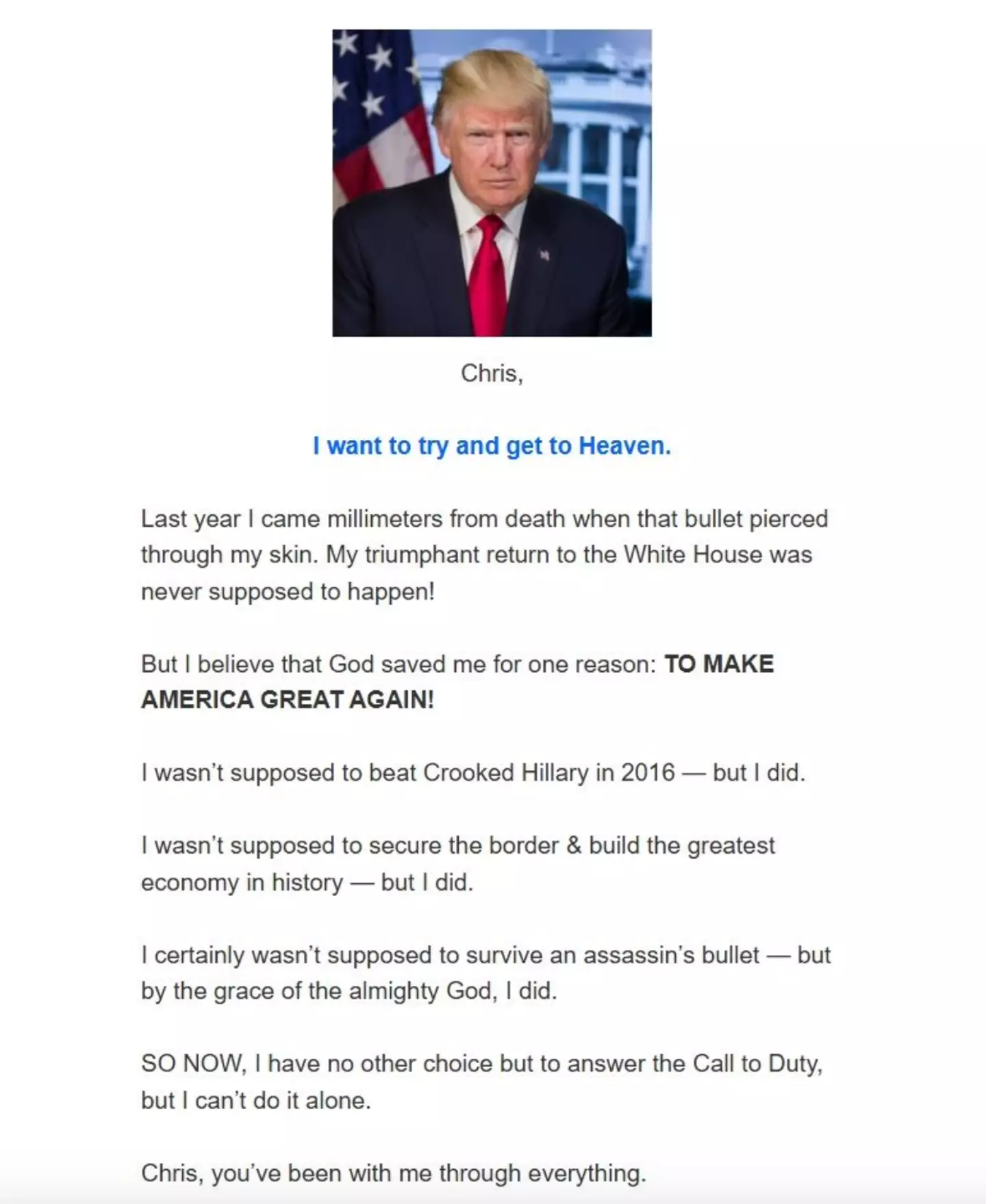 The email has even been confirmed by Snopes, the internet's gold standard when it comes to fact checking (Political emails)