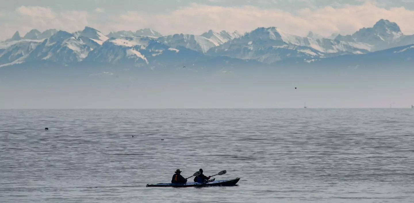 It's now stuck 210m (689ft) beneath the lake, which borders Germany, Switzerland, and Austria.