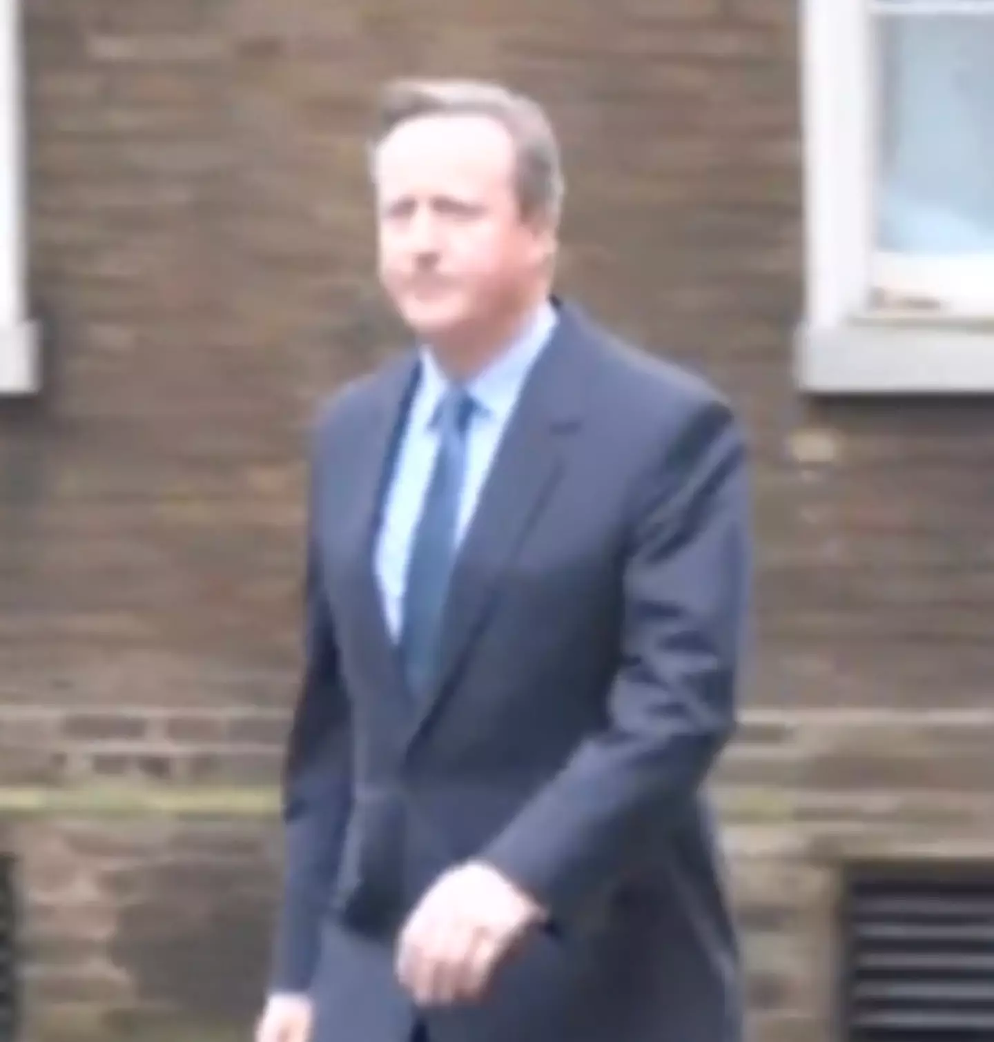 David Cameron back at Downing Street today.