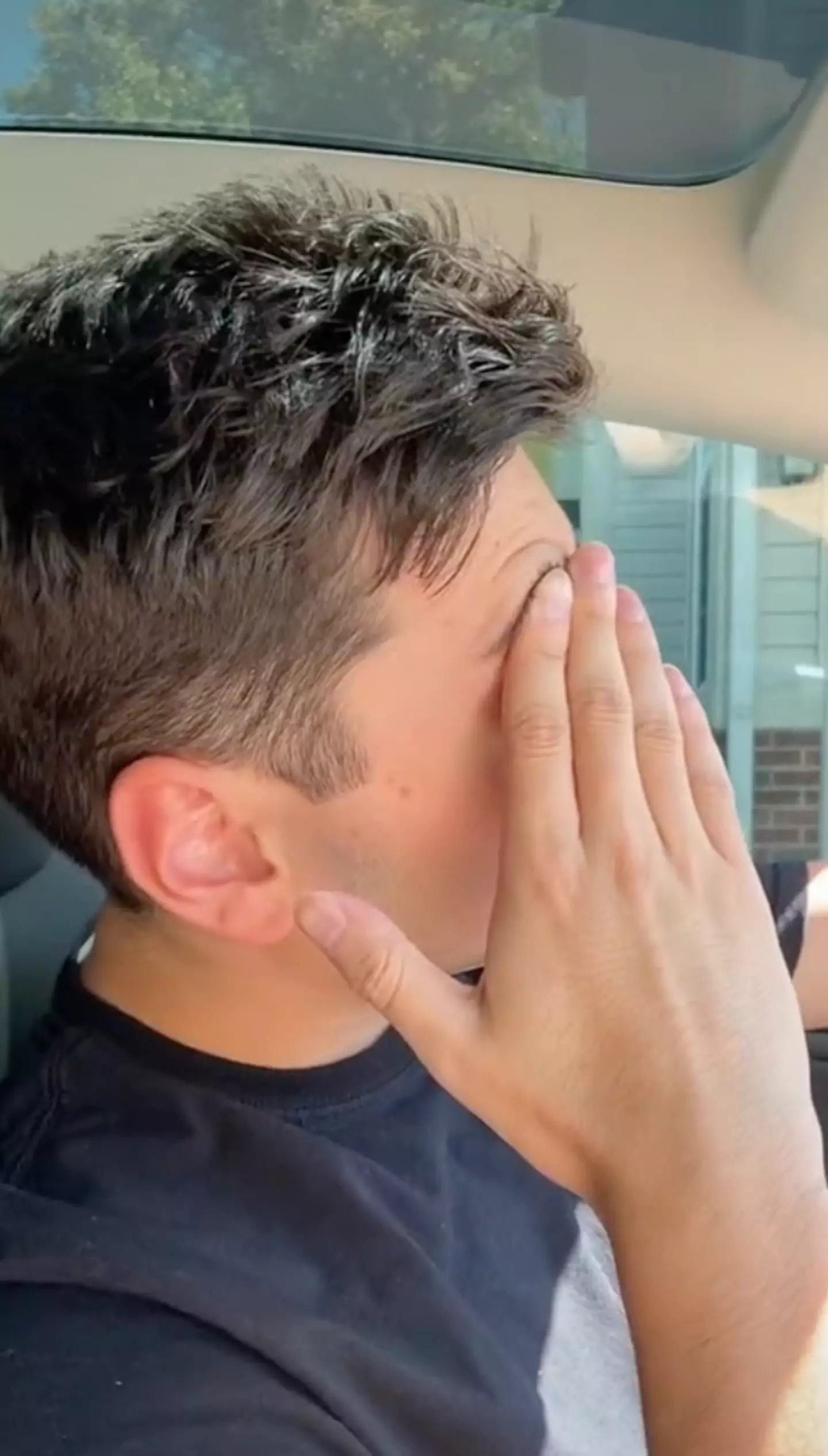 Her husband looked visibly dismayed.