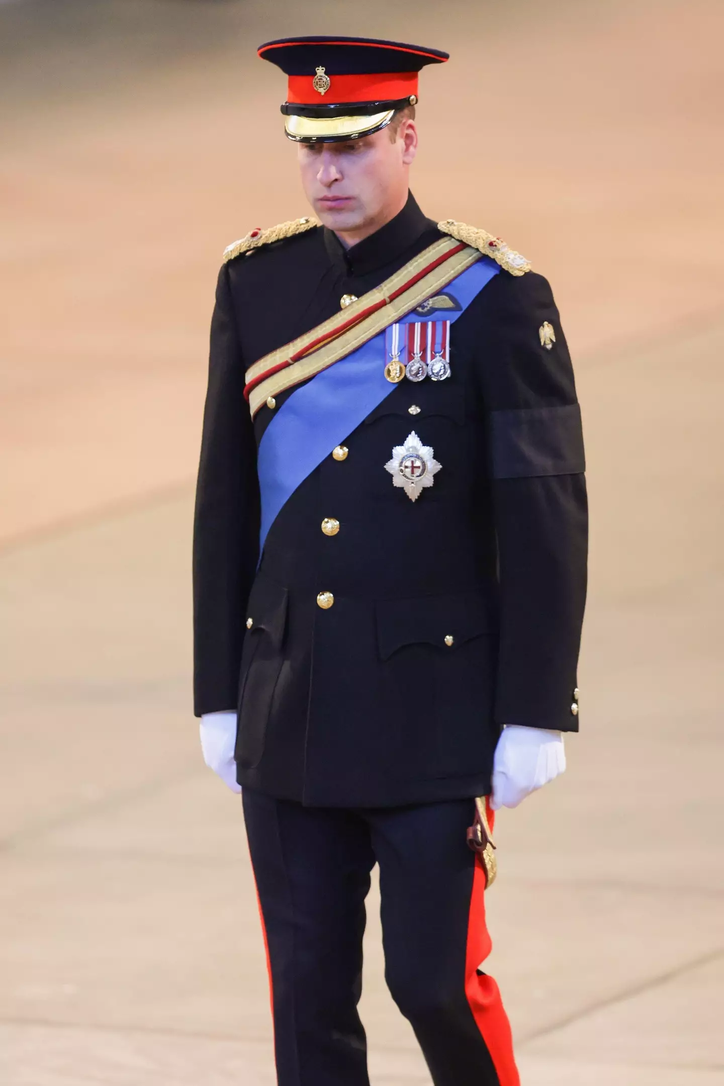 Prince William was allowed to wear the 'ER' symbol.