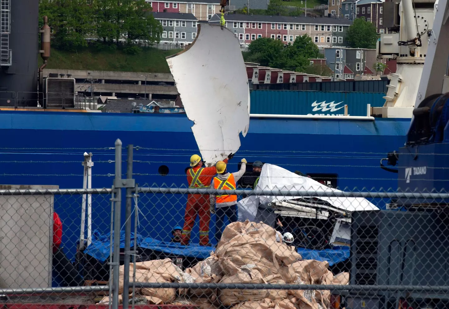 Debris from the doomed vessel were recovered yesterday.