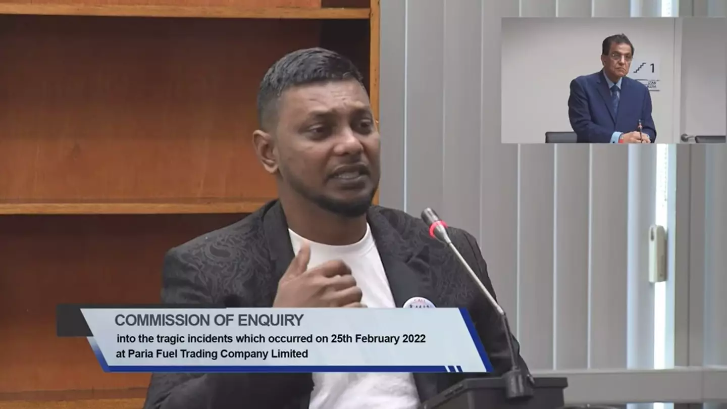 Christopher Boodram said he felt he 'failed them', but a government report called out Paria. (TTT Live)