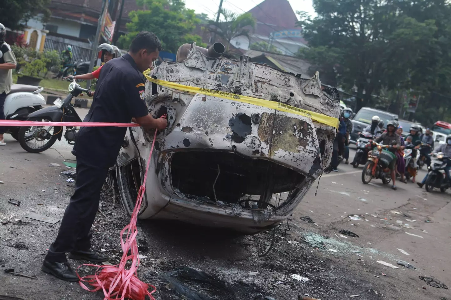 At least 174 football fans have died after a massive riot broke out at a match on Saturday.