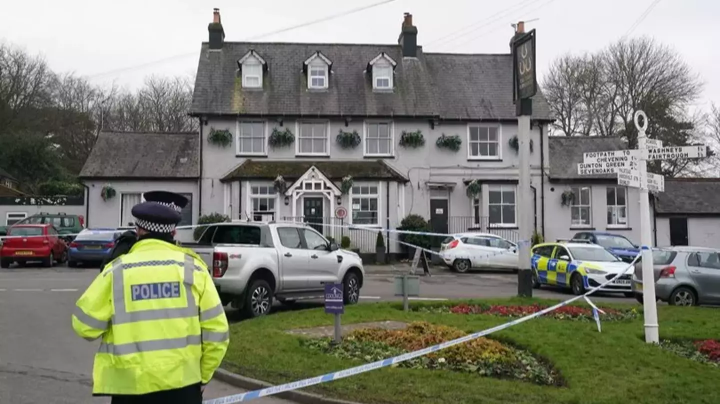 Woman shot dead at pub on Valentine's Day as police launch village manhunt