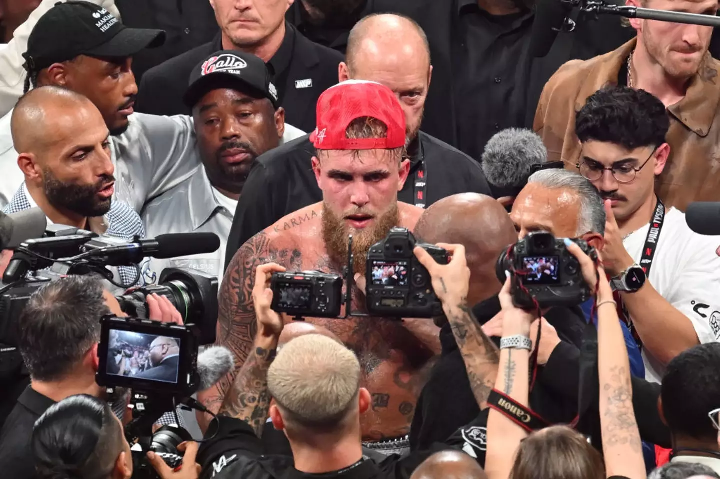 Paul emerged victorious against the 58-year-old Tyson (Tayfun Coskun/Anadolu via Getty Images)