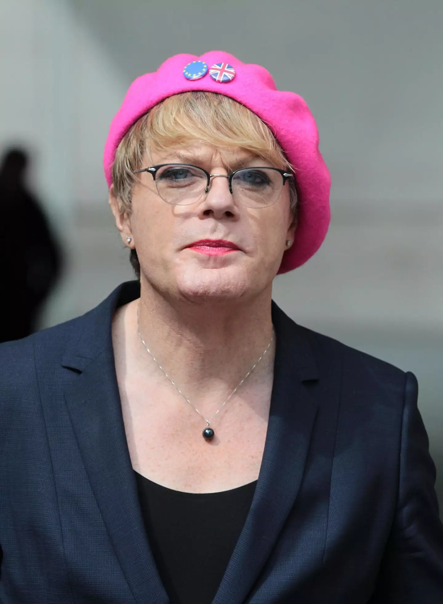 Eddie Izzard seen attending the Andrew Marr show in 2016.