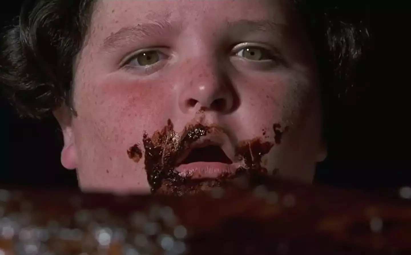Filming the chocolate cake eating scene wasn't much fun for Karz, and he had to spit out the cake between the takes (Sony Pictures Entertainment)