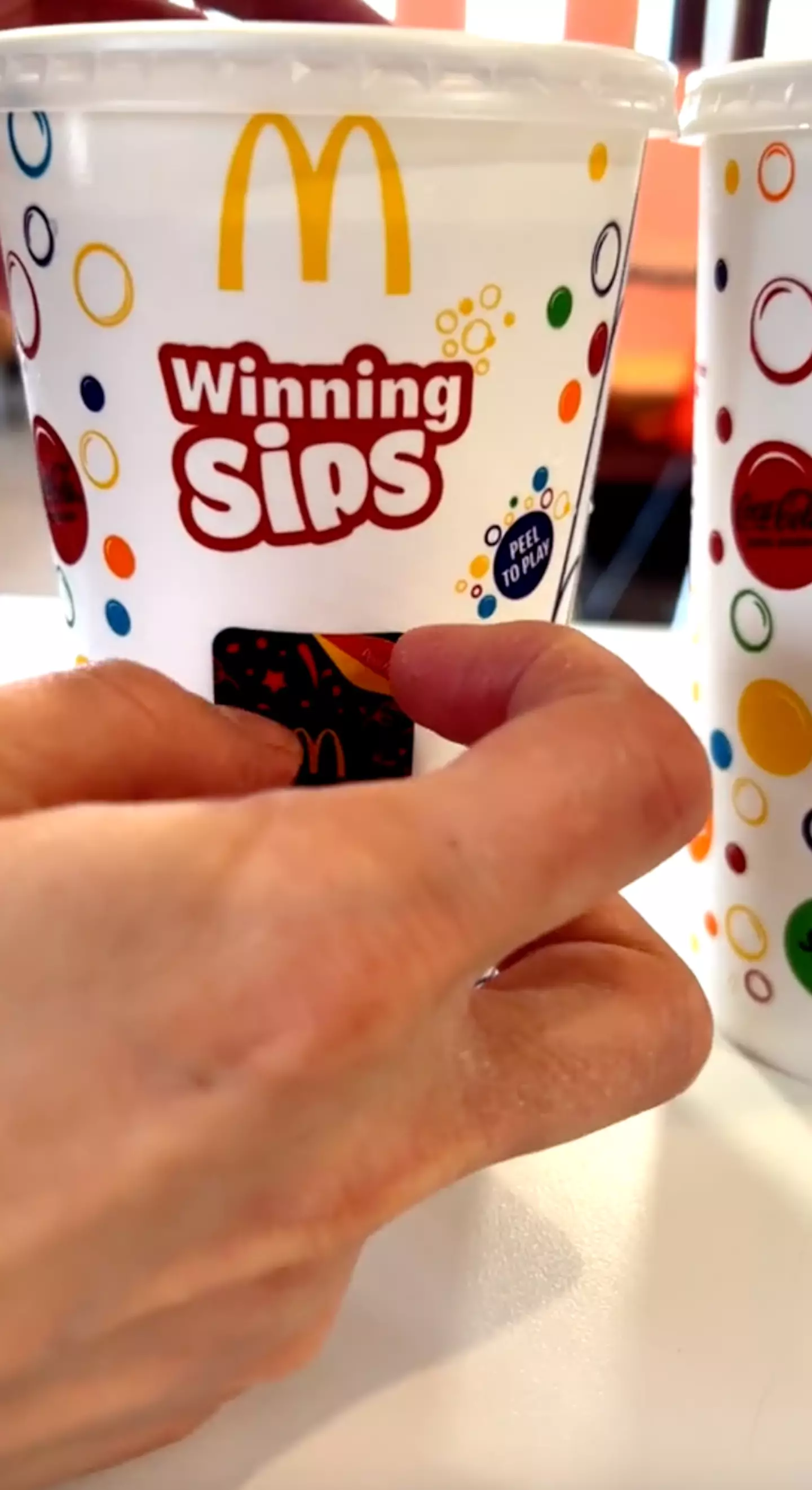 "I won a McFlurry and a chance to win £10k."